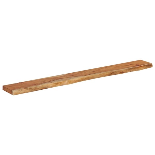 vidaXL Vegghylle 140x20x2,5 cm rektangulær heltre akasie naturlig kant