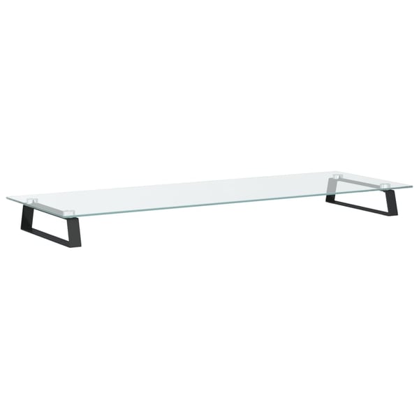 vidaXL Skjermstativ svart 100x35x8 cm herdet glass og metall
