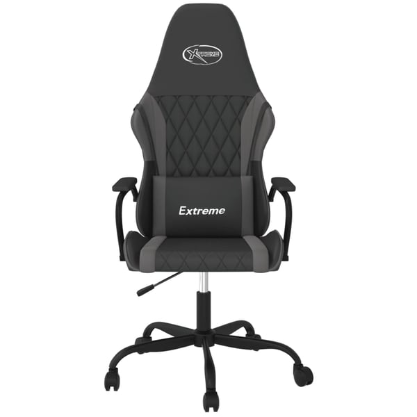 vidaXL gamingstol m. massagefunktion kunstlæder sort og grå