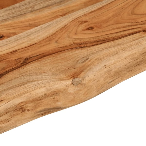 vidaXL Vegghylle 100x20x2,5 cm rektangulær heltre akasie naturlig kant