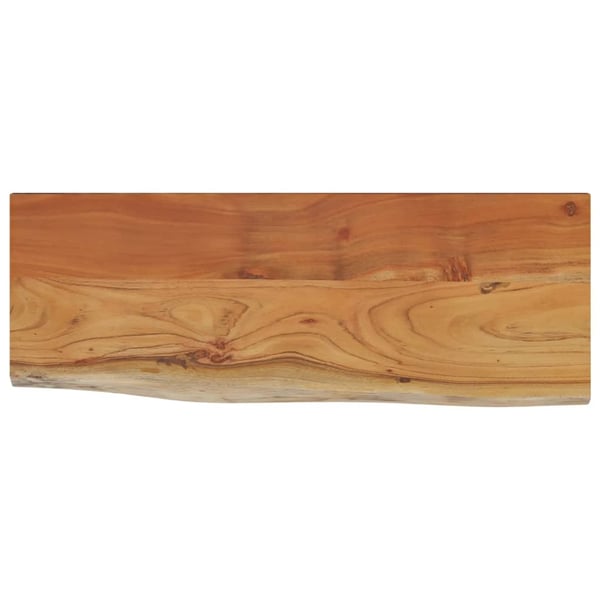vidaXL Vegghylle 50x20x2,5 cm rektangulær heltre akasie naturlig kant