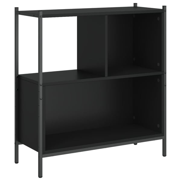 vidaXL Bokhylla svart 72x28x77,5 cm konstruerat trä
