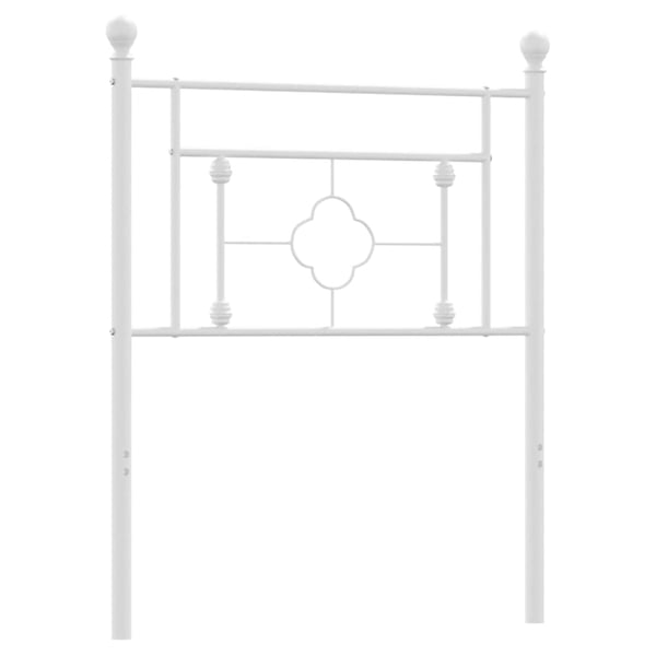 vidaXL Utskiftbar sengegavl i metall hvit 75 cm