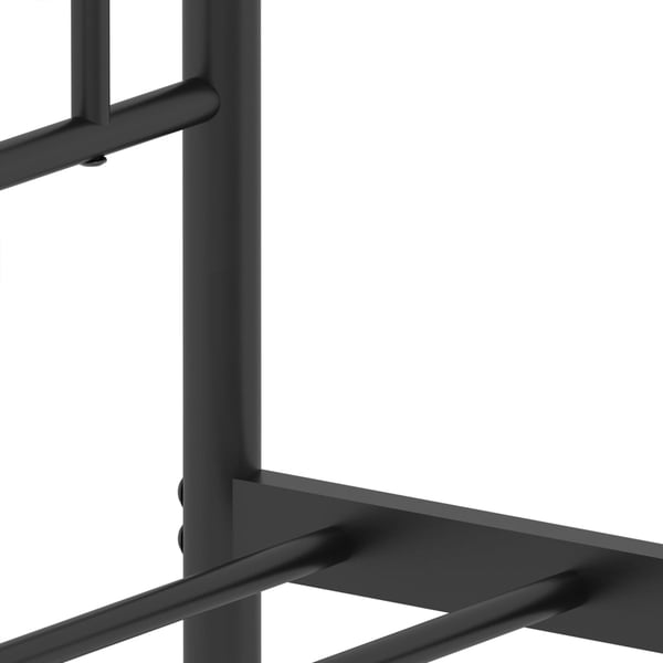 vidaXL Sengeramme i metall med sengegavl svart 183x213 cm