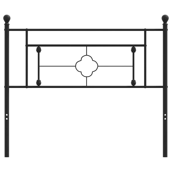 vidaXL Utskiftbar sengegavl i metall svart 107 cm