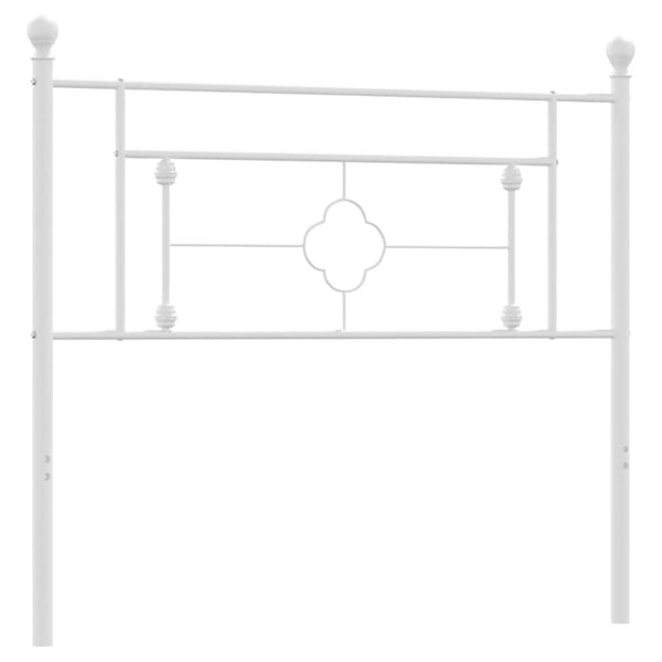 vidaXL Utskiftbar sengegavl i metall hvit 107 cm