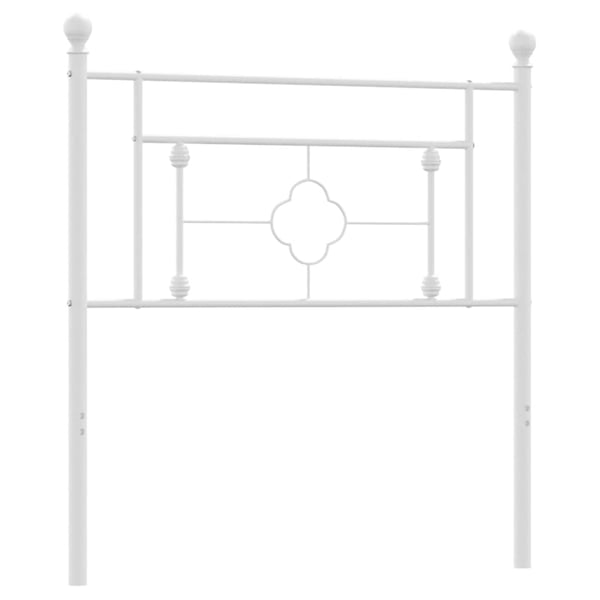 vidaXL Utskiftbar sengegavl i metall hvit 100 cm