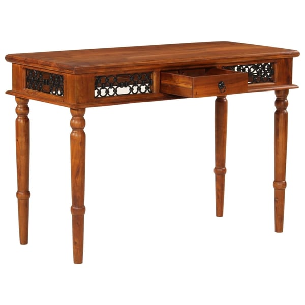 vidaXL skrivebord med skuffe 110x50x76 cm massivt akacietræ