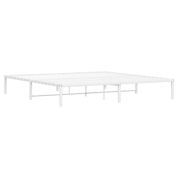 vidaXL Sengeramme i metall hvit 193x203 cm