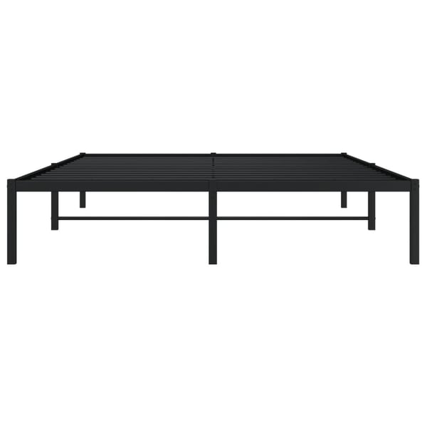 vidaXL sengeramme 160x200 cm metal sort