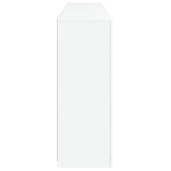vidaXL Skjenk med LED-lys hvit 181,5x37x100 cm