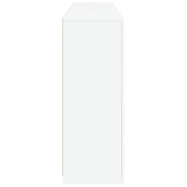 vidaXL Skjenk med LED-lys hvit 162x37x100 cm