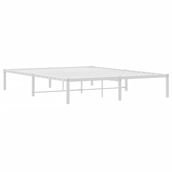 vidaXL Sengeramme i metall hvit 160x200 cm