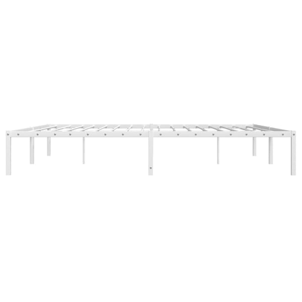 vidaXL Sengeramme i metall hvit 200x200 cm