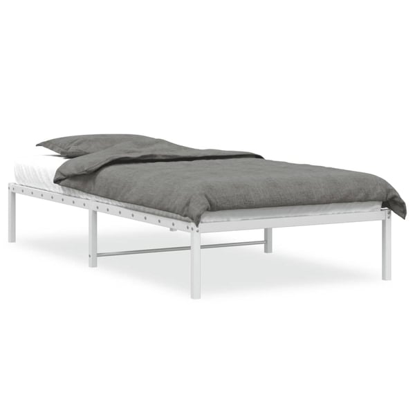 vidaXL Sengeramme i metall hvit 107x203 cm