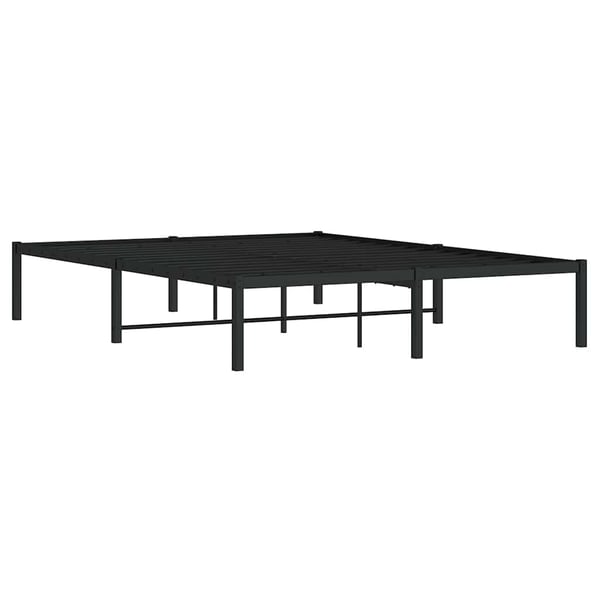 vidaXL Sengeramme i metall svart 140x200 cm