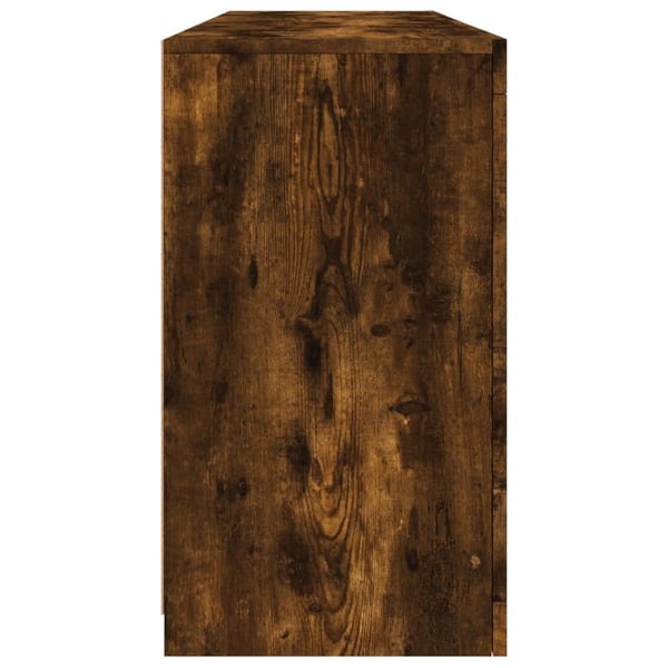 vidaXL Skjenk med LED-lys røkt eik 163x37x67 cm