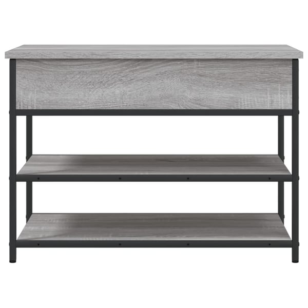 vidaXL skobænk 70x42,5x50 cm konstrueret træ grå sonoma-eg