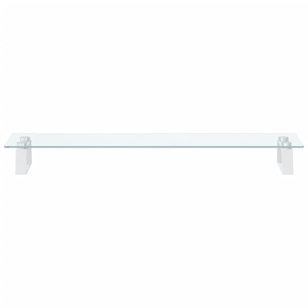 vidaXL Skjermstativ hvit 80x20x8 cm herdet glass og metall