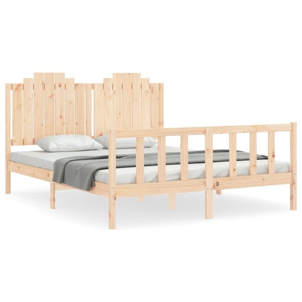 vidaXL Sengeramme uten madrass 160x200 cm heltre furu