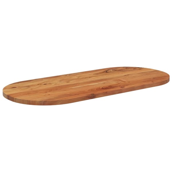 vidaXL bordplade 110x50x2,5 cm oval massivt akacietræ