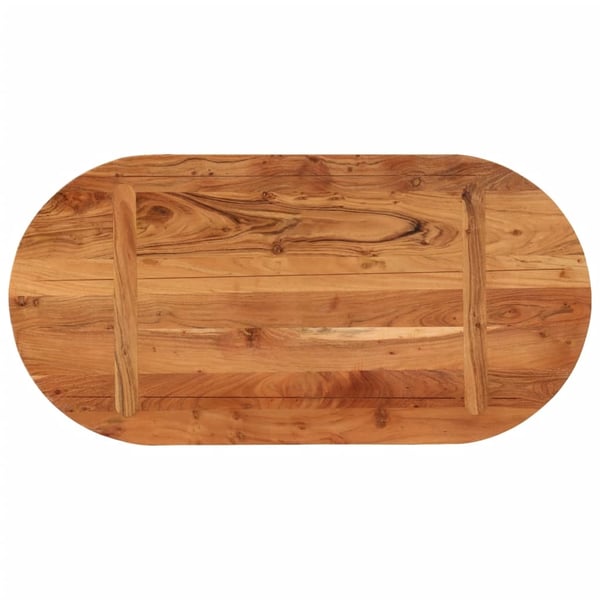 vidaXL bordplade 80x40x3,8 cm oval massivt akacietræ