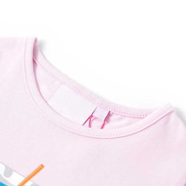 vidaXL T-skjorte for barn myk rosa 116