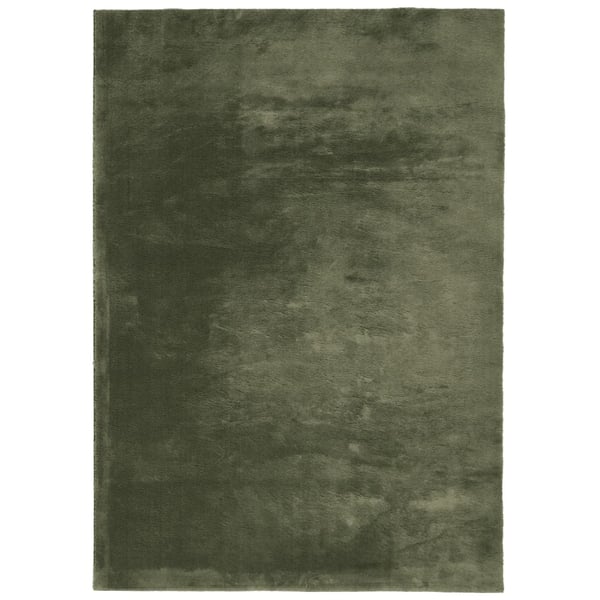 vidaXL gulvtæppe HUARTE 200x280 cm kort luv og vaskbart skovgrøn