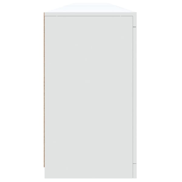 vidaXL Skjenk med LED-lys hvit 283x37x67 cm
