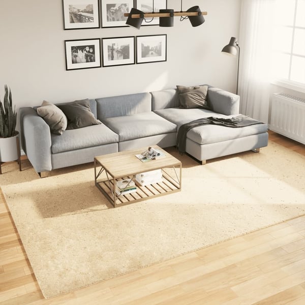 vidaXL Teppe HUARTE kort luv mykt og vaskbart kremhvit 240x340 cm