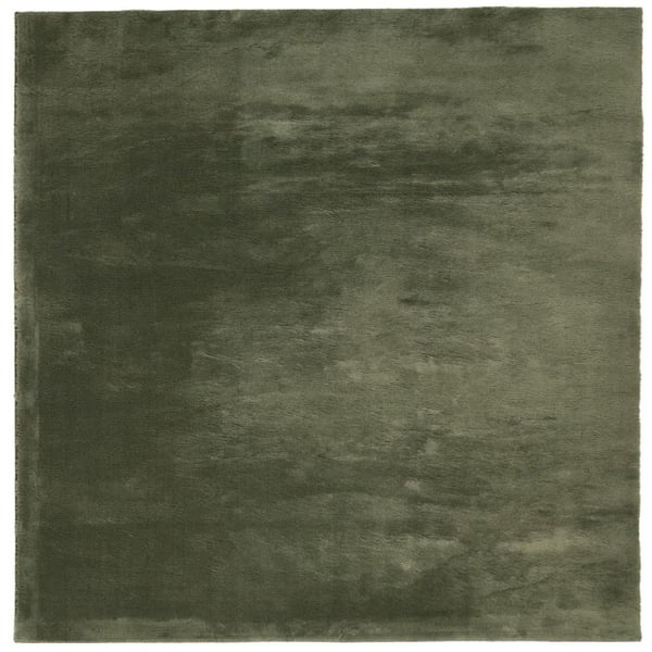 vidaXL gulvtæppe HUARTE 200x200 cm kort luv og vaskbart skovgrøn