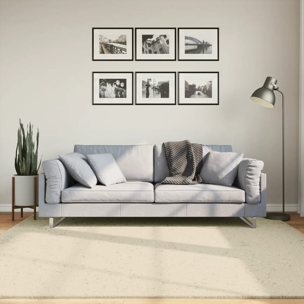 vidaXL Matto HUARTE lyhytnukkainen ja pestävä kerma 200x200 cm