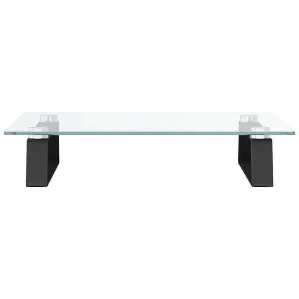 vidaXL Skjermstativ svart 40x35x8 cm herdet glass og metall