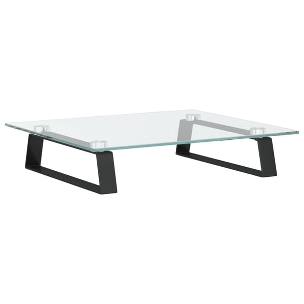 vidaXL Skjermstativ svart 40x35x8 cm herdet glass og metall