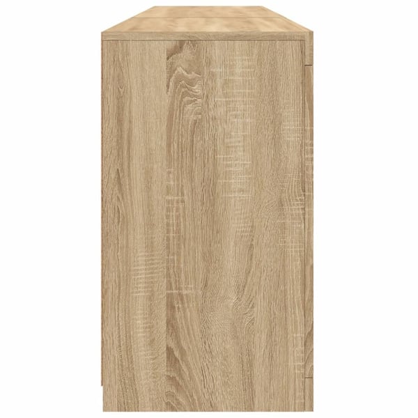 vidaXL skænk med LED-lys 162x37x67 cm sonoma-eg
