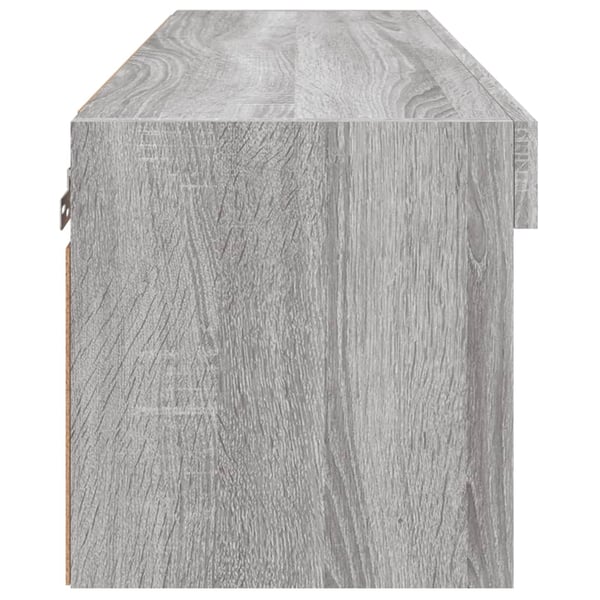 vidaXL TV-benk med LED-lys grå sonoma 80x30x30 cm