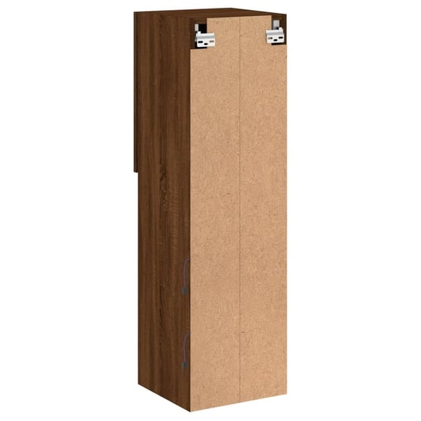 vidaXL TV-benk med LED-lys brun eik 30,5x30x102 cm