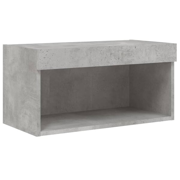vidaXL TV-benk med LED betonggrå 60x30x30 cm