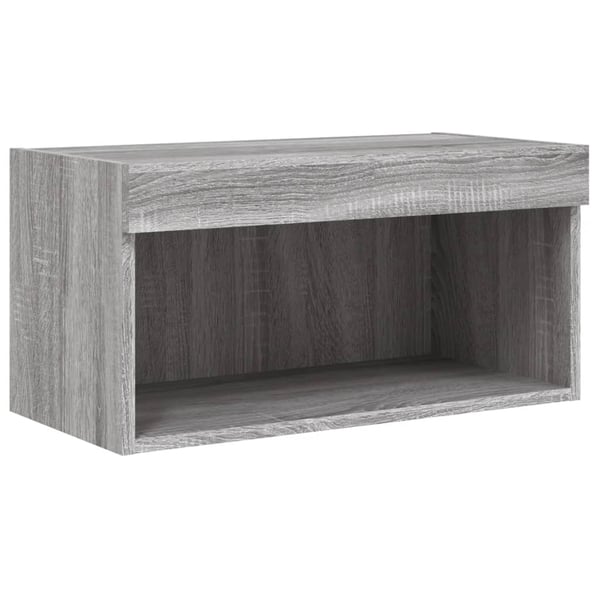 vidaXL TV-benk med LED grå sonoma 60x30x30 cm