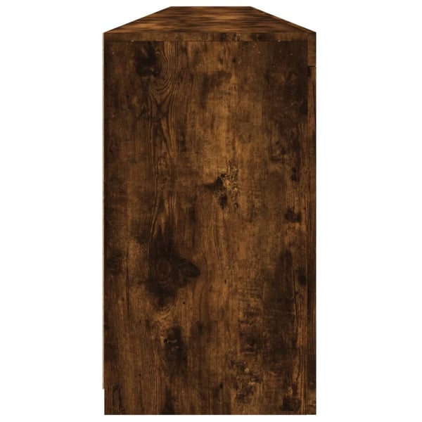 vidaXL Skänk med LED-belysning rökfärgad ek 283x37x67 cm