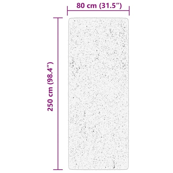 vidaXL Teppe HUARTE kort luv mykt og vaskbart blush 80x250 cm