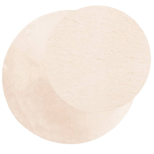 vidaXL Teppe HUARTE kort luv mykt og vaskbart beige Ø 120 cm