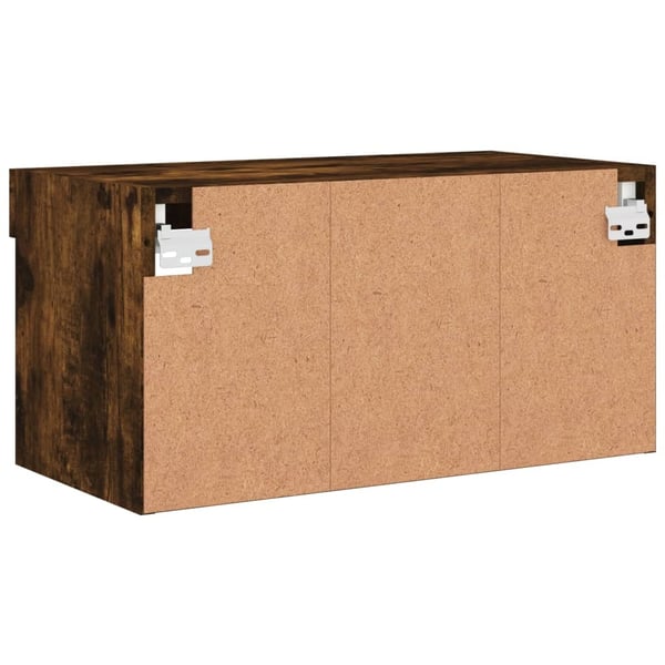 vidaXL TV-benk med LED røkt eik 60x30x30 cm