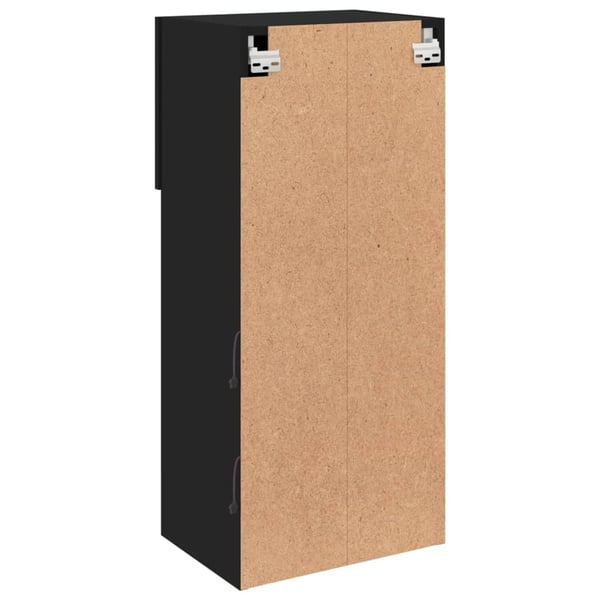 vidaXL tv-bord med LED-lys 40,5x30x60 cm sort