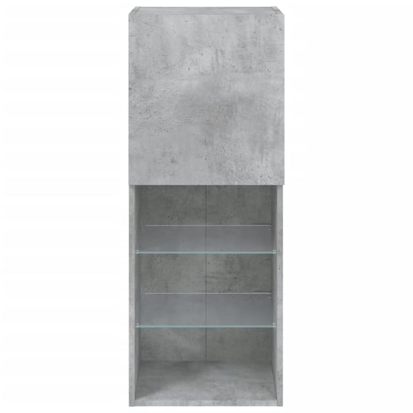 vidaXL TV-benk med LED-lys betonggrå 40,5x30x102 cm