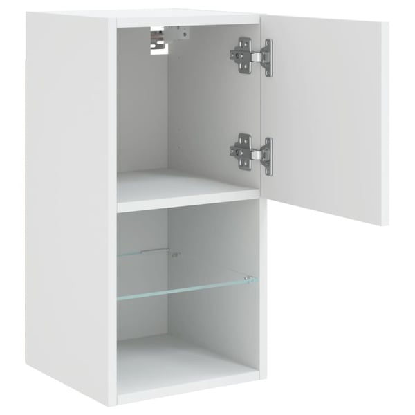 vidaXL tv-borde med LED-lys 2 stk. 30,5x30x60 cm hvid