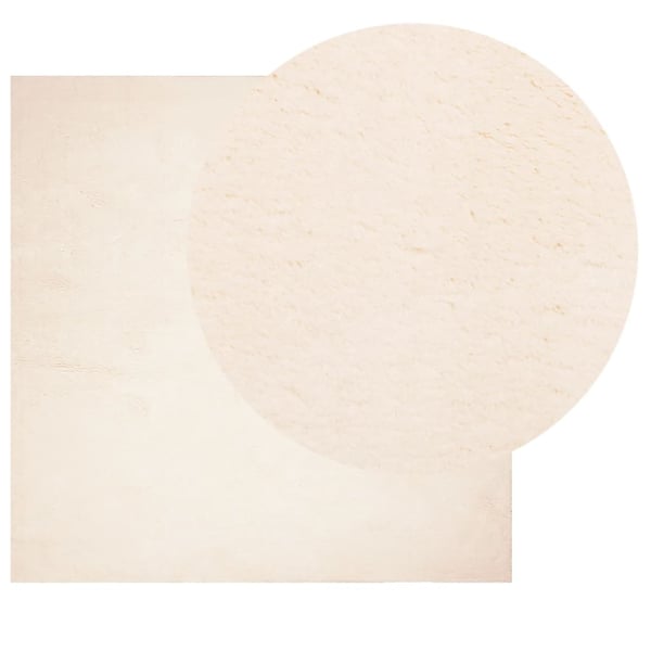 vidaXL Teppe HUARTE kort luv mykt og vaskbart beige 240x240 cm