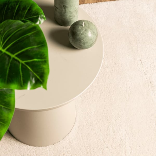 vidaXL Teppe HUARTE kort luv mykt og vaskbart beige 240x240 cm
