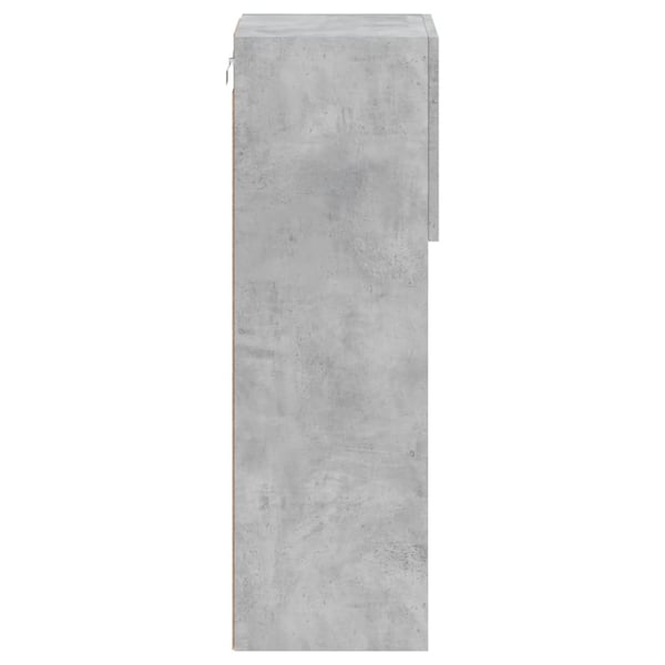 vidaXL TV-benk med LED-lys betonggrå 30,5x30x90 cm