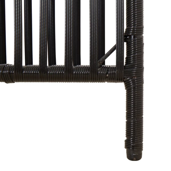 vidaXL rumdeler 4 paneler polyrattan sort